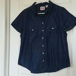 NWT Levis dark denim shirt